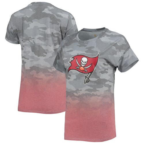 Outerstuff Juniors Gray/Red Tampa Bay Buccaneers Beth Camo Dip-Dye T-Shirt  product