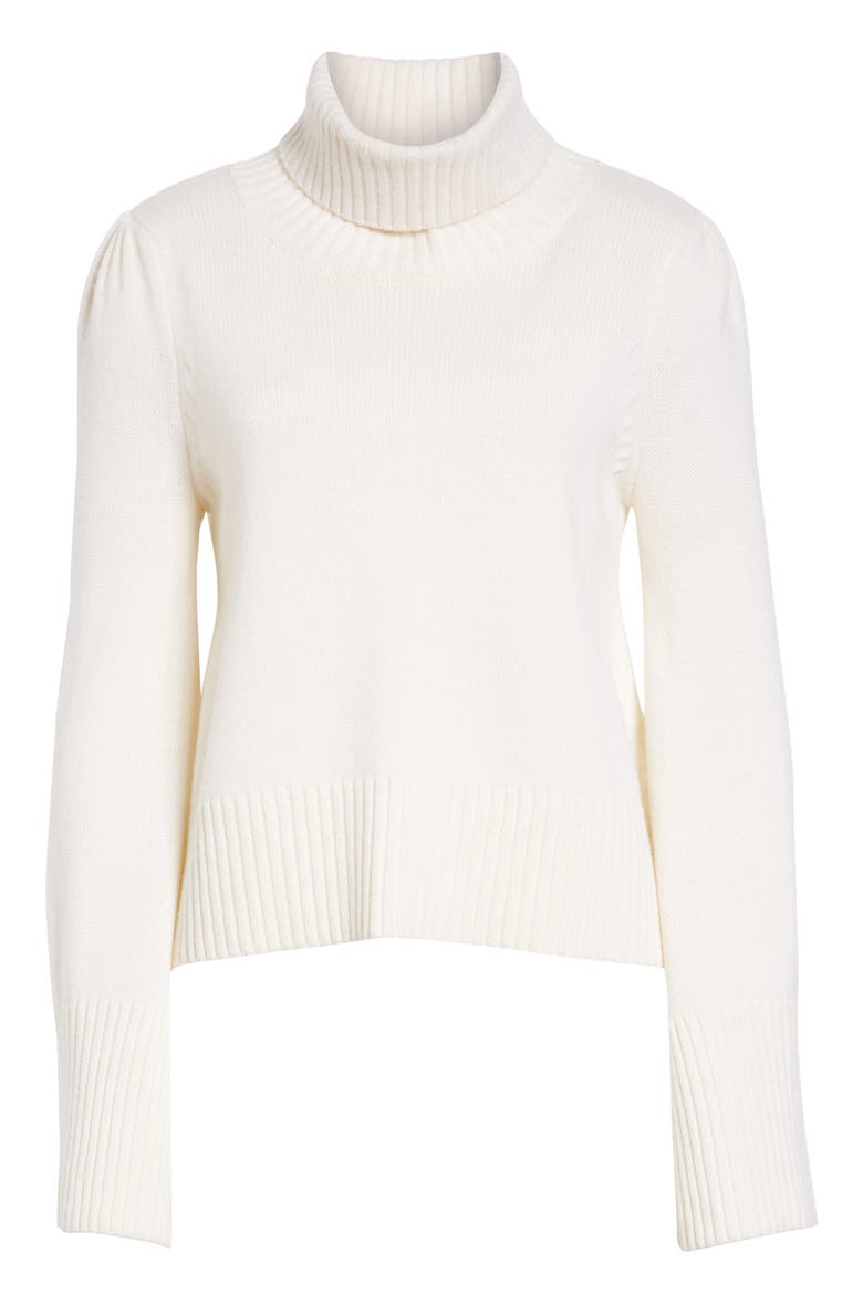 Essentials Flare Sleeve Wool & Cashmere Turtleneck Sweater, Alternate, color, IVORY