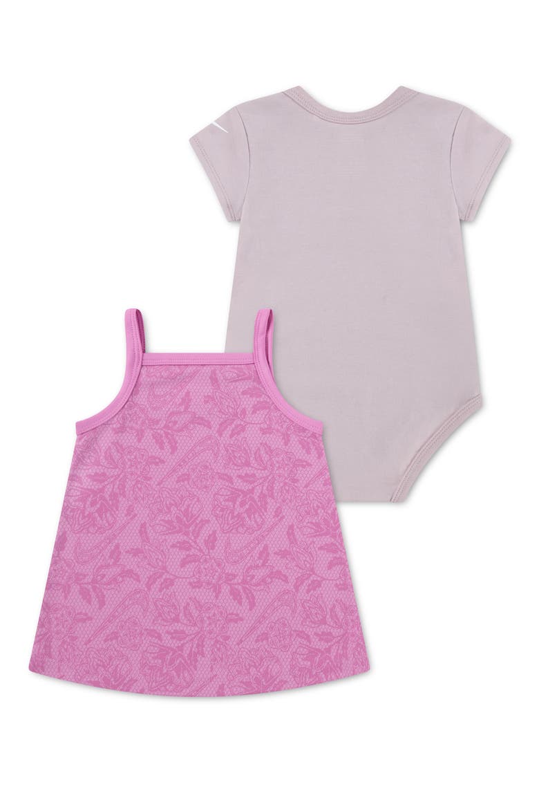Move with Nature Dress & Cotton Blend Bodysuit Set, Alternate, color, LIGHT MAGENTA