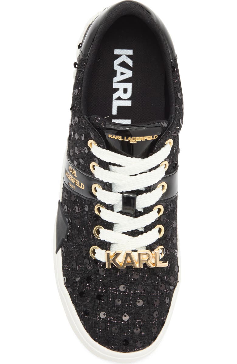 KARL LAGERFELD PARIS Mablyn Lace-Up Sneaker, Alternate, color, Black
