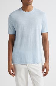 Thom Sweeney Linen Stretch Jersey T-Shirt