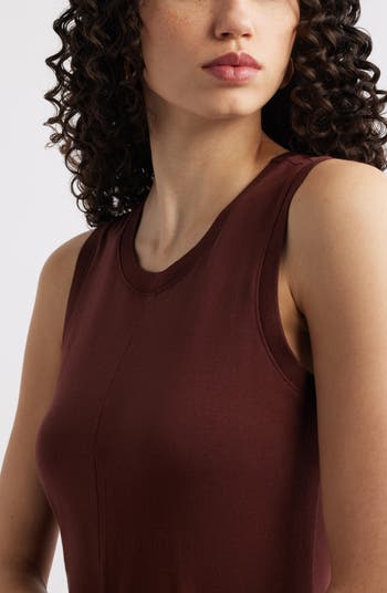 Sleeveless Cotton Blend Dress