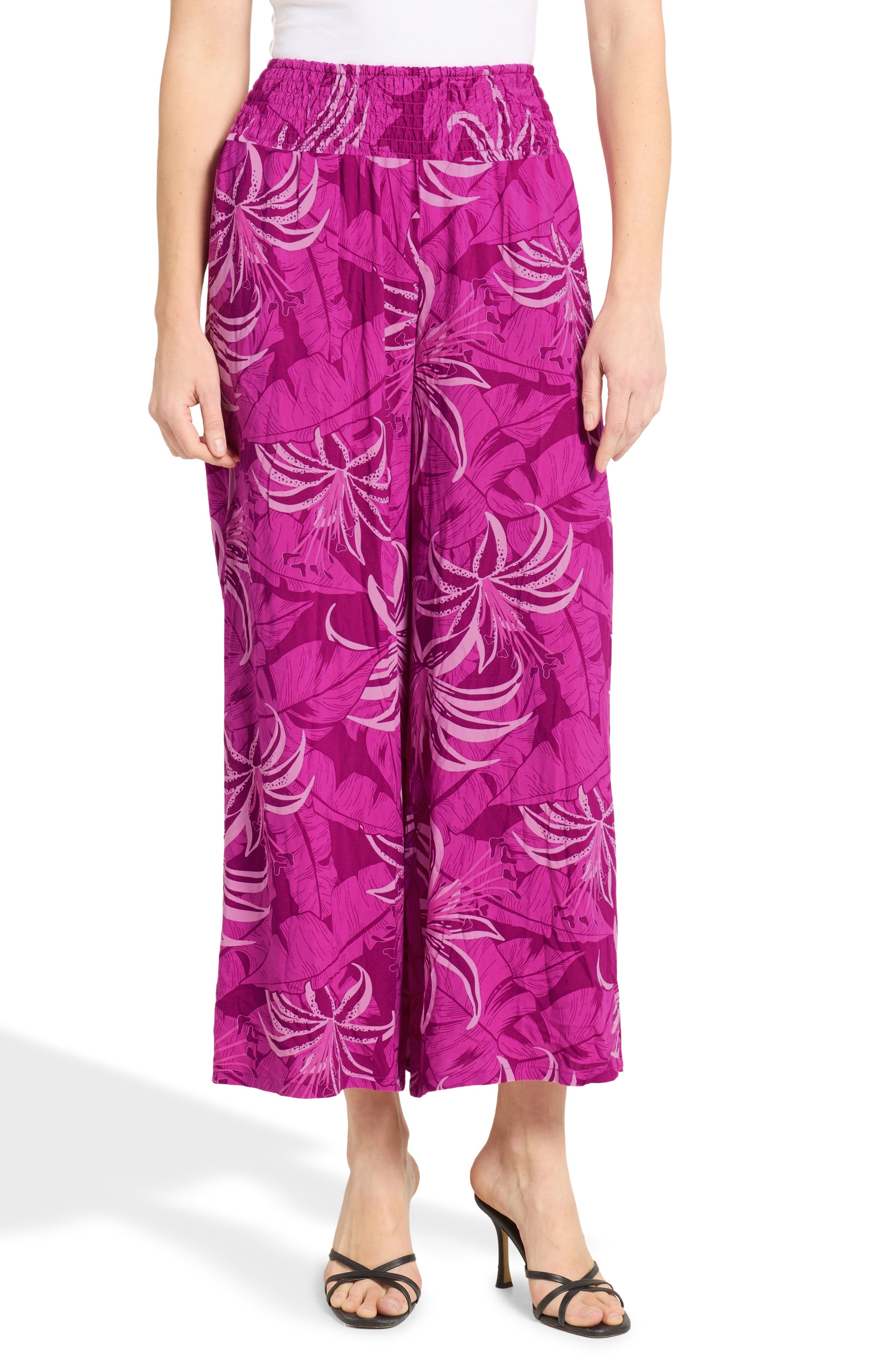 CARIBBEAN JOE Breezy Crop Wide Leg Pants