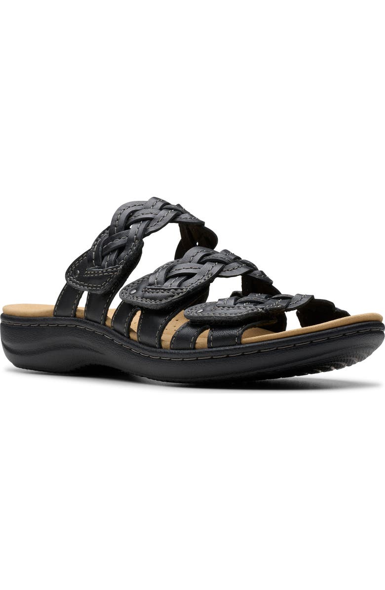 Clarks<sup>®</sup> Laurieann Rio Sandal, Main, color, Black Leather