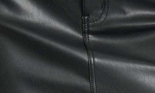 DAZE DAZE THE LOW DOWN FAUX LEATHER MINISKIRT 