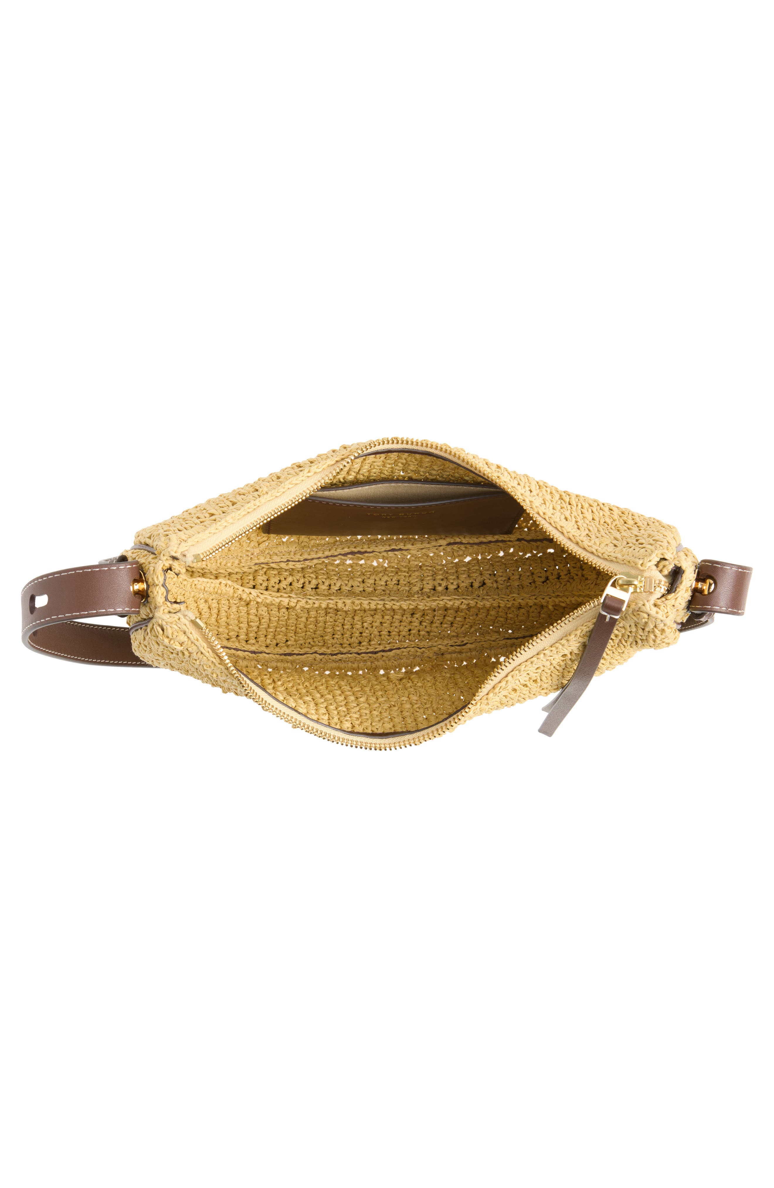 Romy Straw Half Moon Bag, Alternate, color, NATURAL
