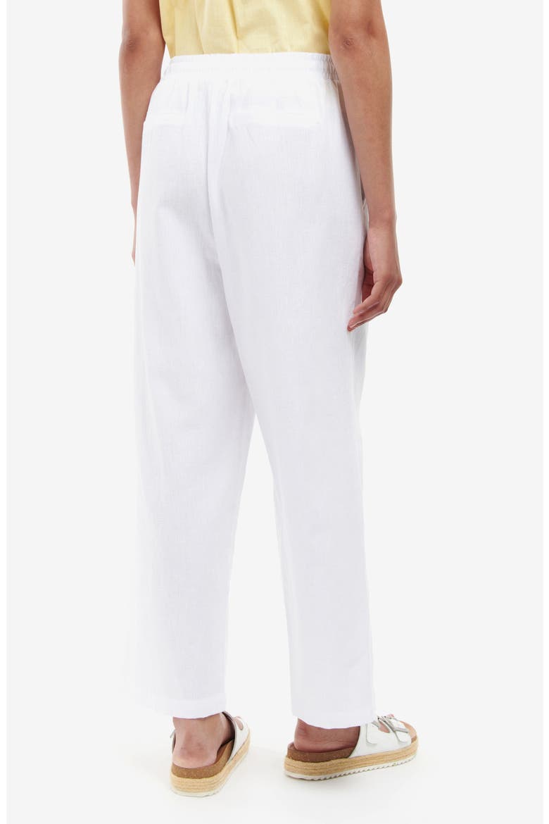 Christie Cotton & Linen Drawstring Pants, Alternate, color, WHITE