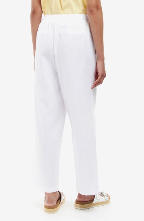 BARBOUR BARBOUR CHRISTIE COTTON & LINEN DRAWSTRING PANTS