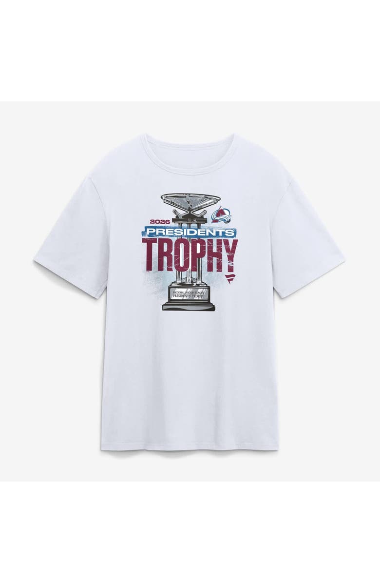 FANATICS Men's Fanatics White Colorado Avalanche 2026 Presidents' Trophy Winner T-Shirt, Main, color, White