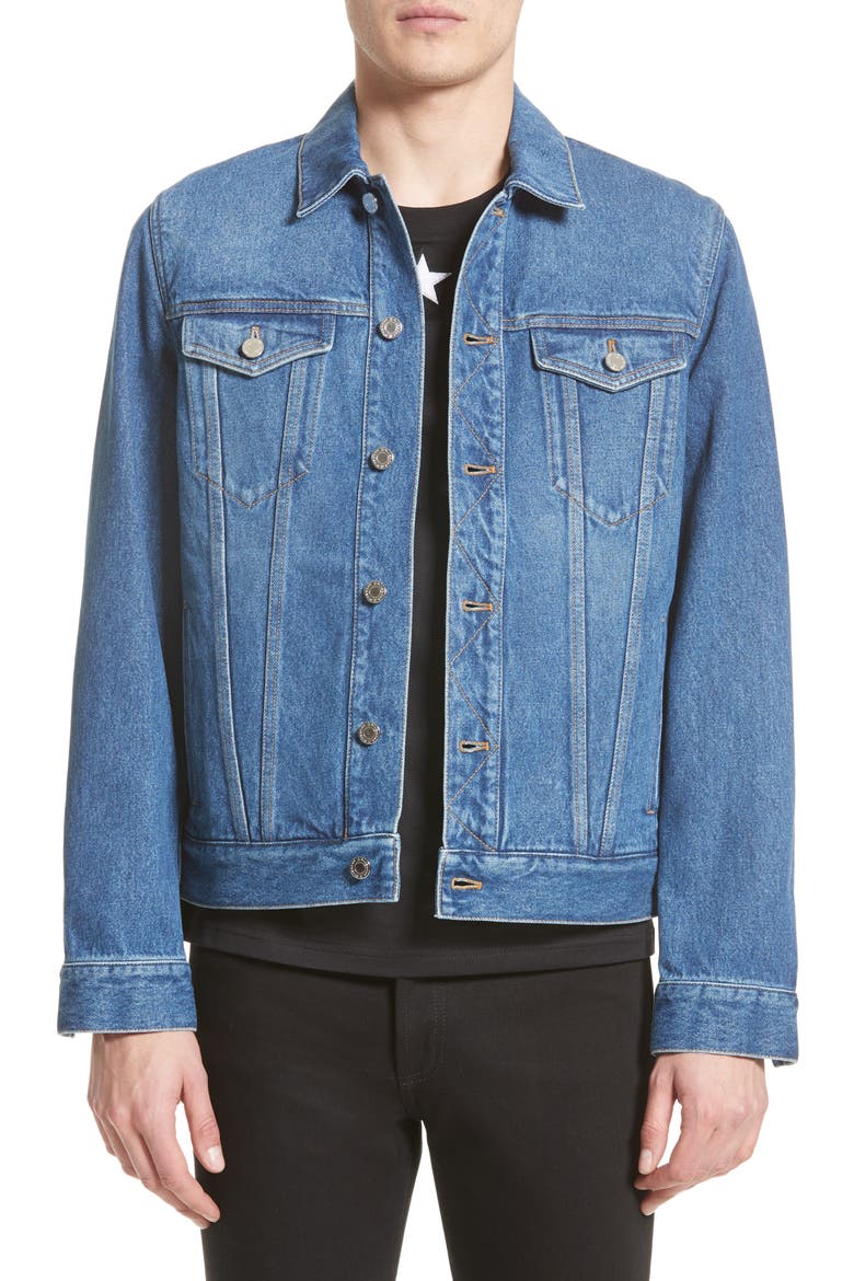 Logo Jean Jacket, Main, color, BLUE