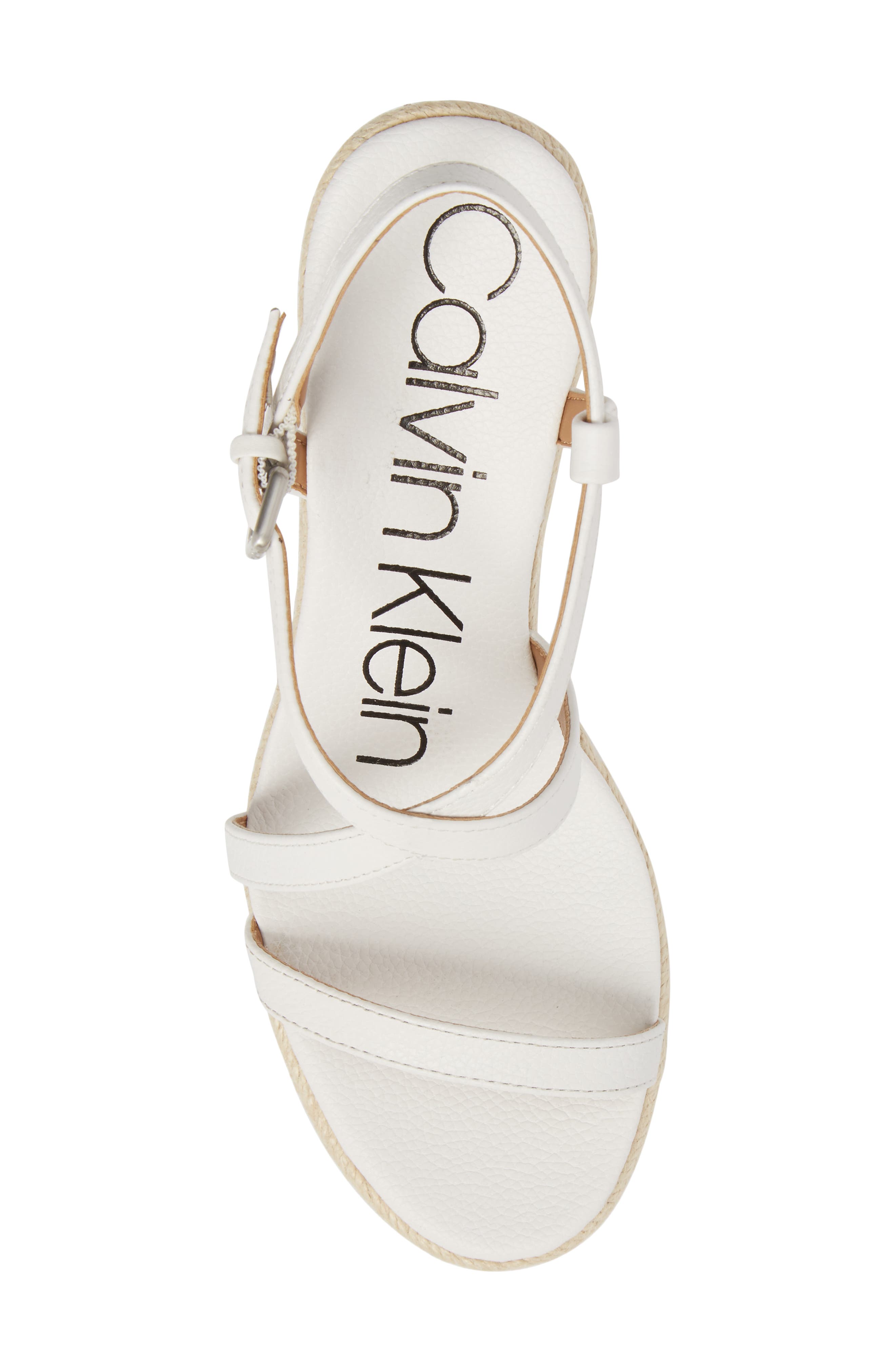 Bellemine Espadrille Wedge Sandal, Alternate, color, PLATINUM WHITE PEBBLE LEATHER