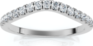 Bliss Diamond Curved Accent Diamond Guard Ring 14k Gold Lab Grown