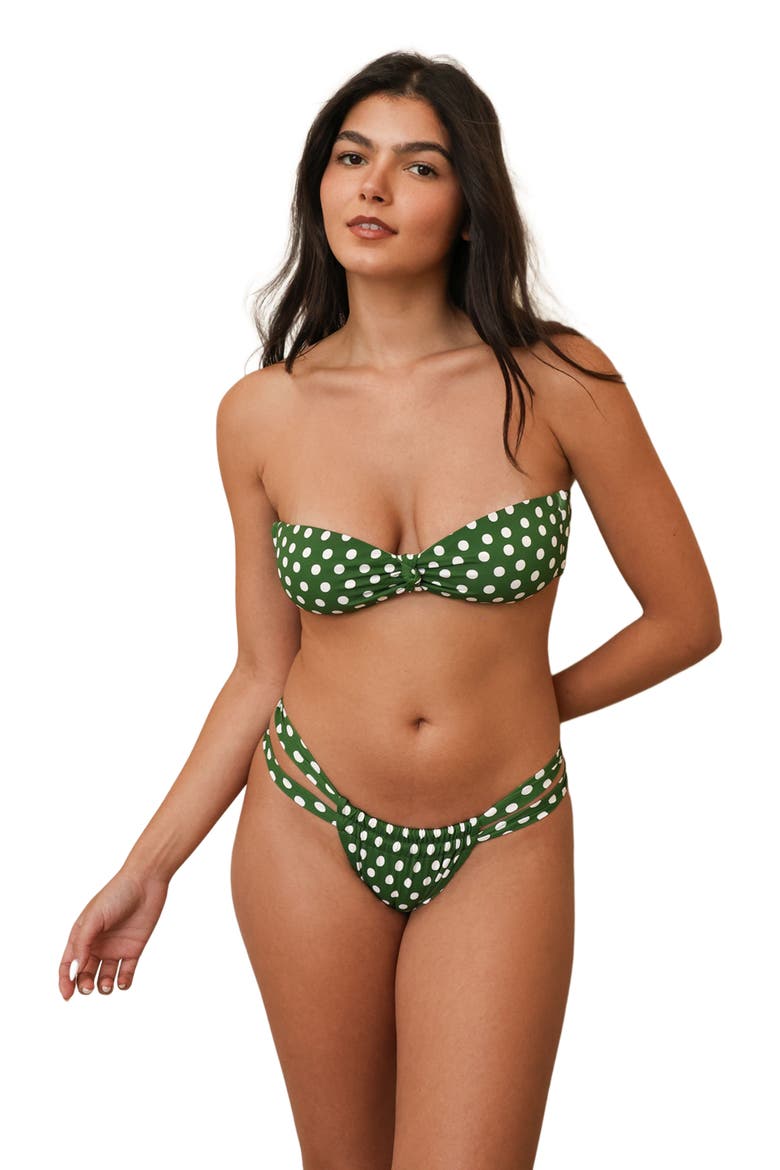 Shay Bandeau Bikini Top, Alternate, color, Luna Verde
