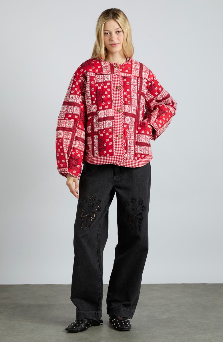 Damson Madder Macy Reversible Print Organic Cotton Jacket, Alternate, color, 