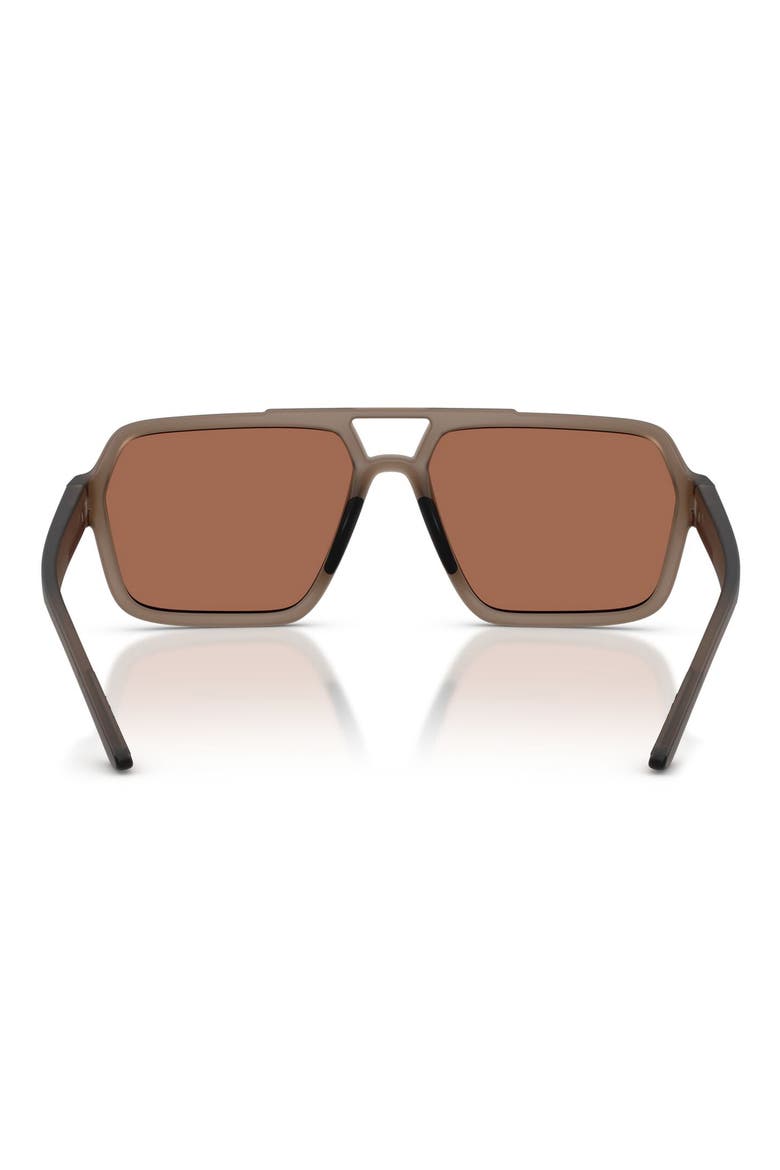 59mm Pilot Sunglasses, Alternate, color, TRANSPARENT BROWN / BROWN