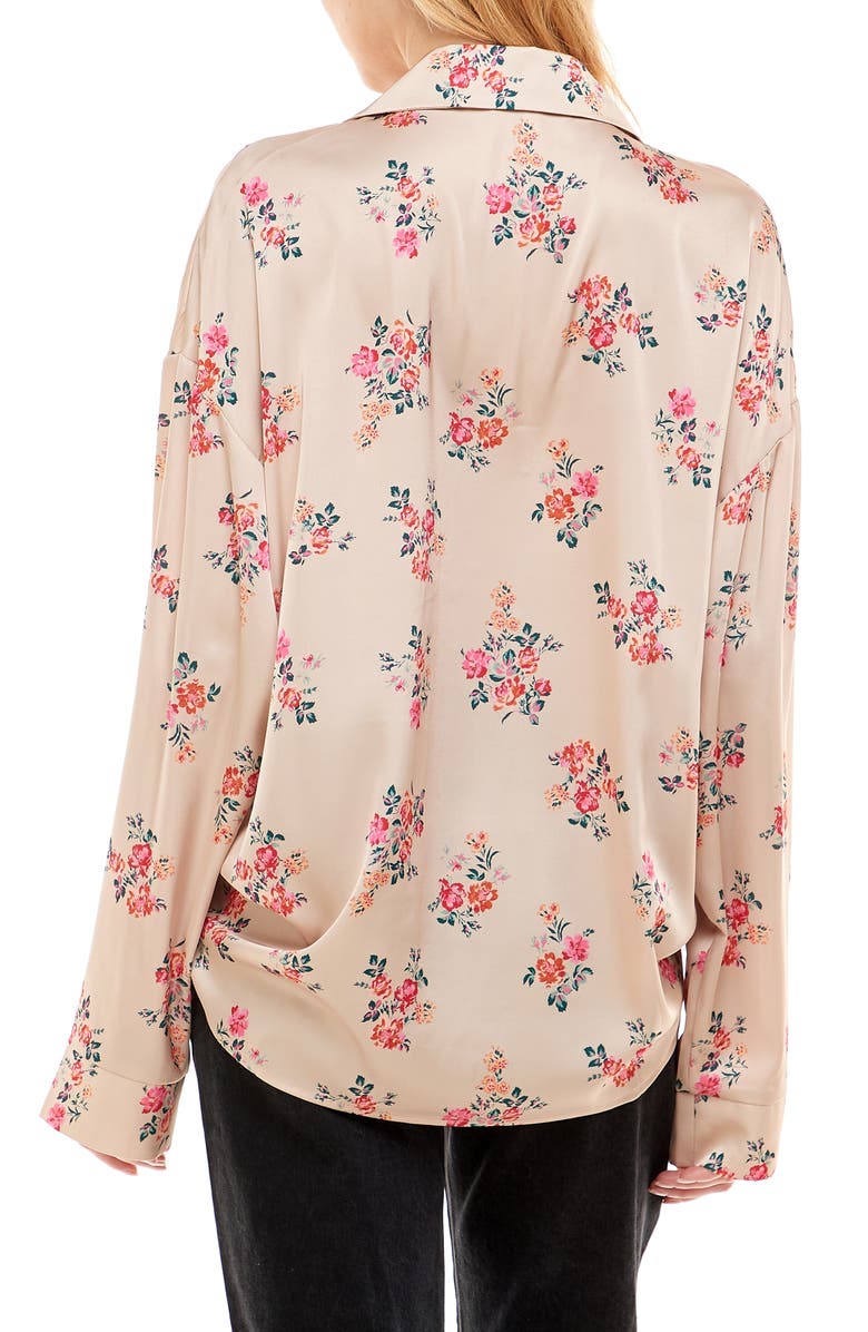 WAYF Women's Scottie Satin Pajama Top, Alternate, color, 