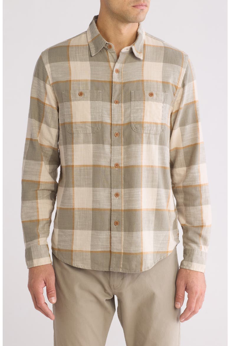 Mason Plaid Cotton Button-Up Shirt, Main, color, NATURAL MULTI