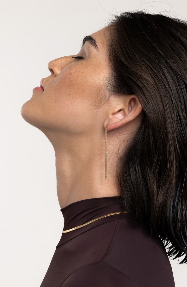 st. Moran Snake Chain Drop Earrings, Alternate, color, Gold