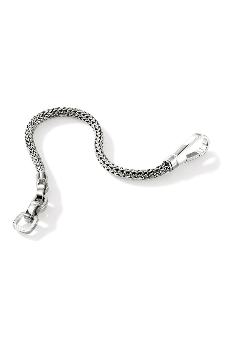 Hook Clasp Bracelet, Sterling Silver, 5mm, Alternate, color, SILVER