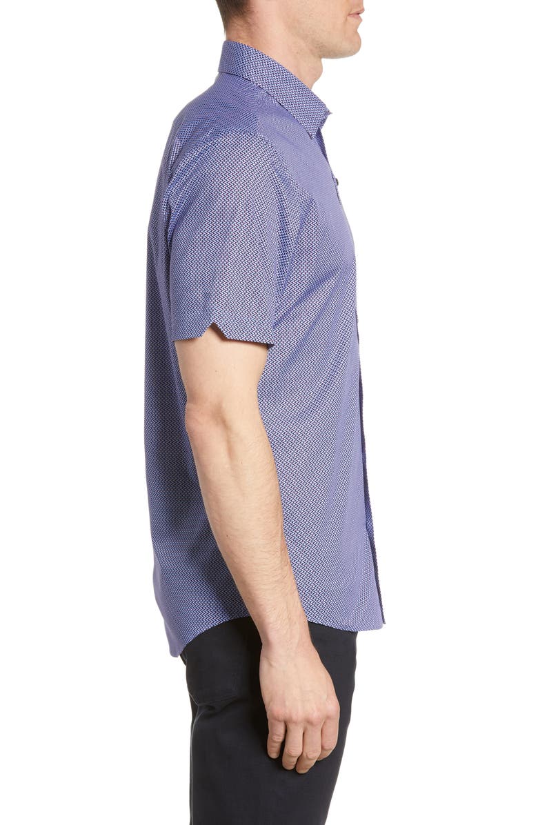 Zachary Prell Jackson Regular Fit Short Sleeve Button-Up Shirt, Alternate, color, 