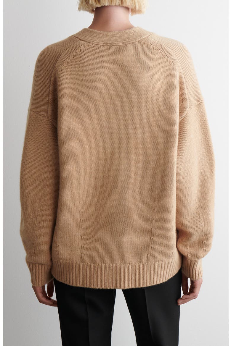 V-Neck Merino Wool & Recycled Cashmere Cardigan, Alternate, color, BEIGE MEDIUM DUSTY