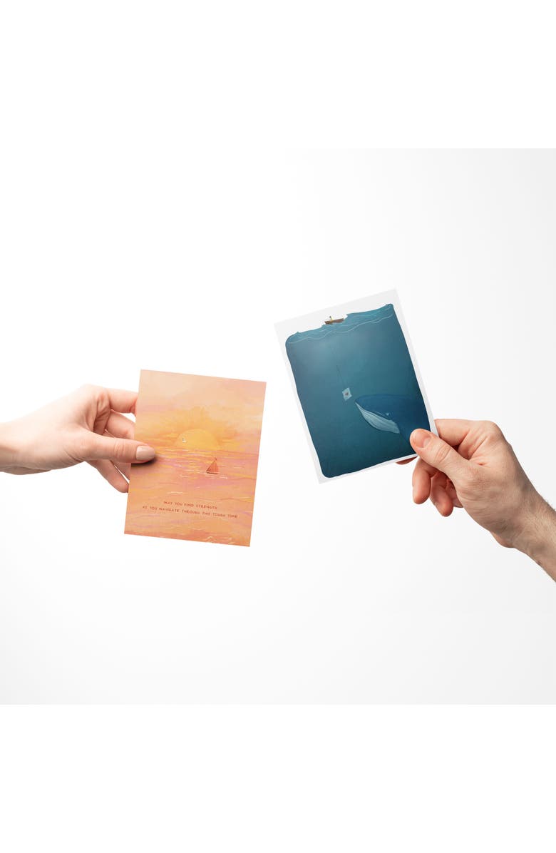 Ramus & Co Sympathy Greeting Card Pack Sets (3 ct, Assorted) Navigating Tough Times, Love Note Whale, Sending Love, Alternate, color, Multi-Pack