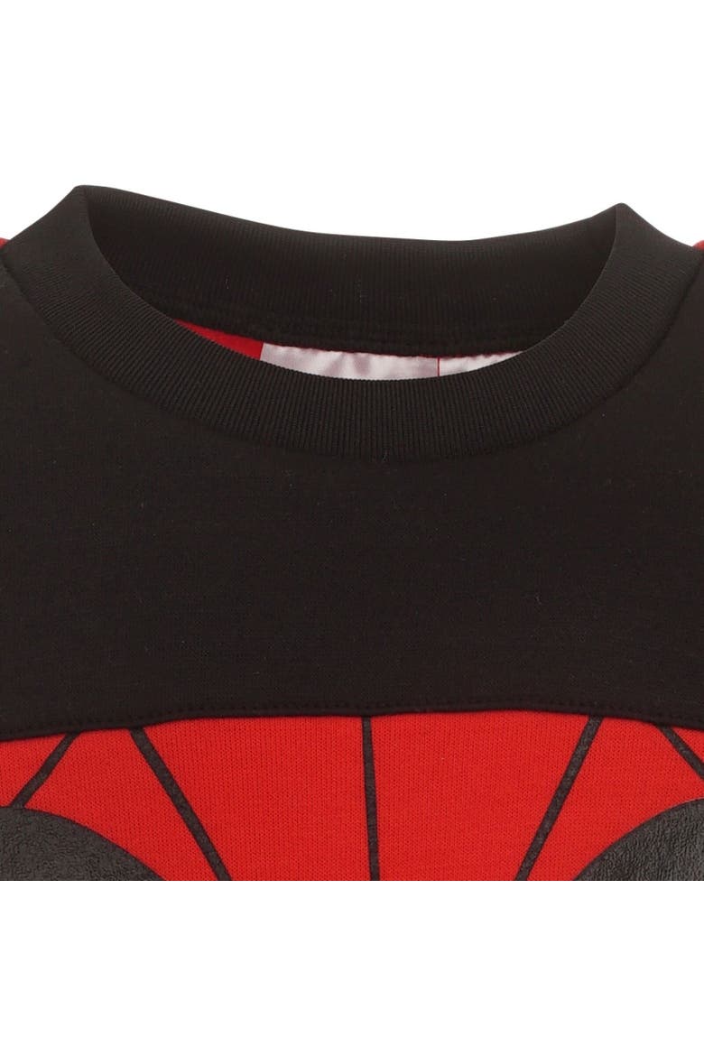 Fleece Sweatshirt & Pants Set, Alternate, color, Red / Black
