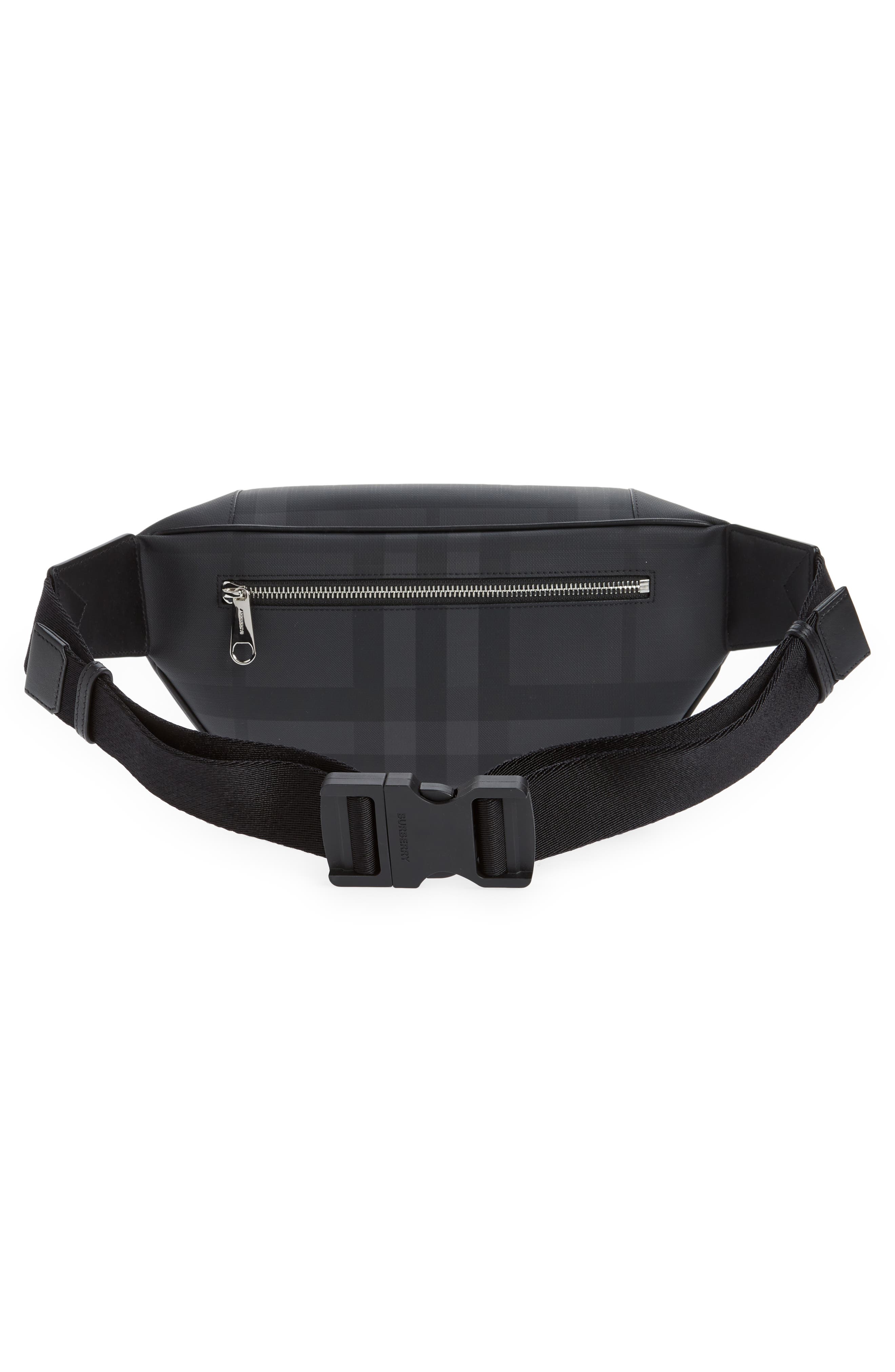 Burberry Medium London Check Canvas Belt Bag, Alternate, color, 