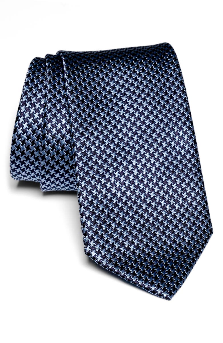 Jack Victor Forden Houndstooth Silk Tie, Main, color, 