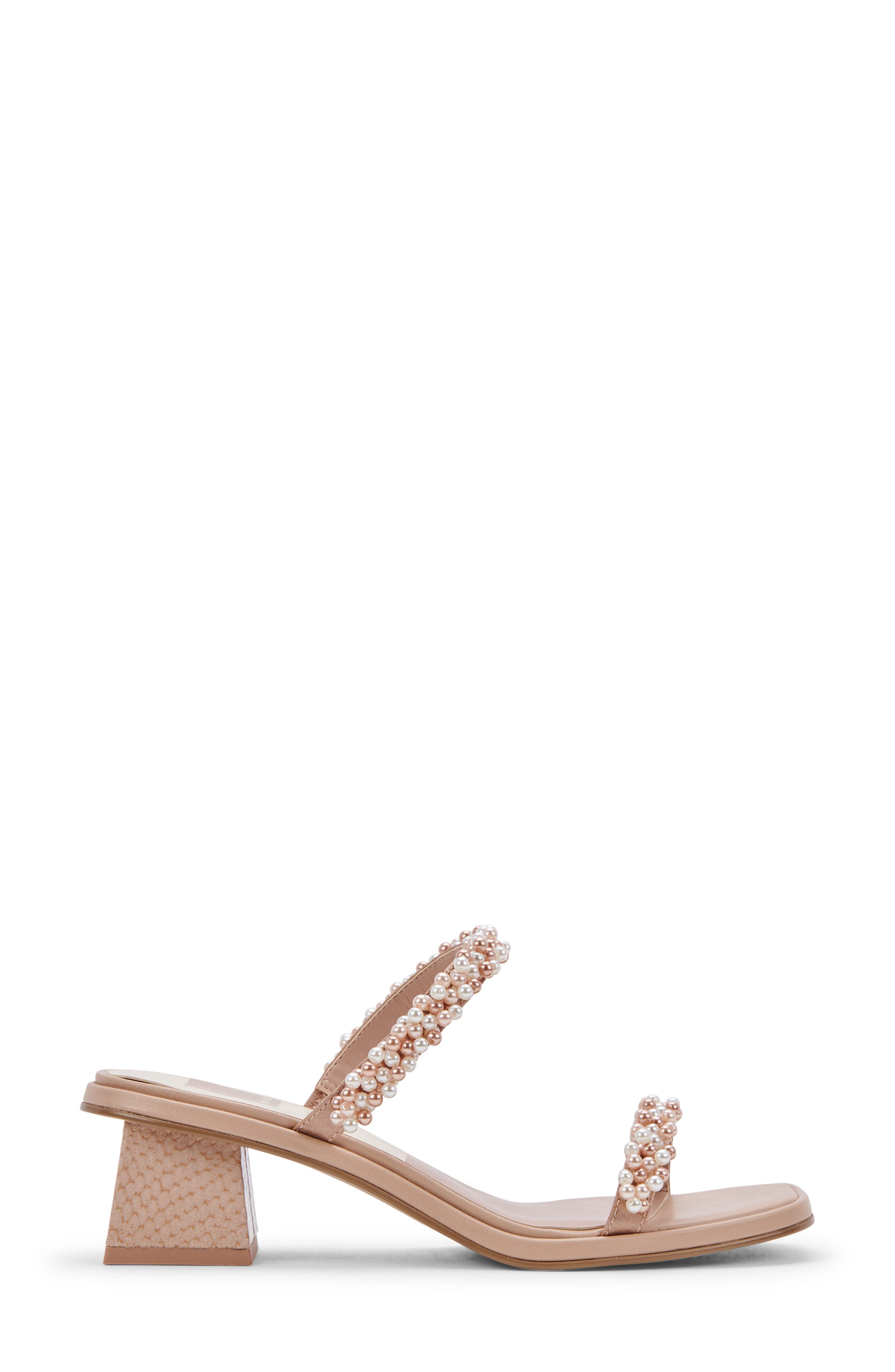 River Imitation Pearl Slide Sandal, Alternate, color, BLUSH MULTI PEARLS