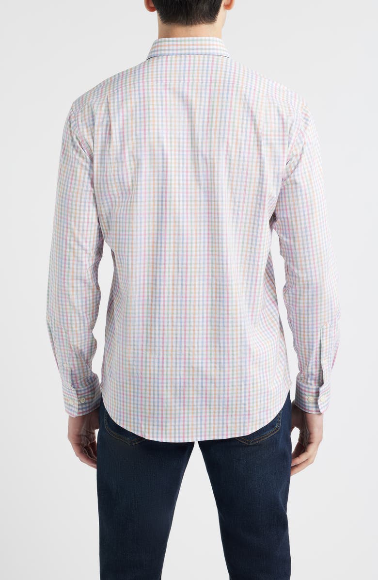 johnnie-O Albie Gingham Check Everyday Performance Button-Up Shirt, Alternate, color, 