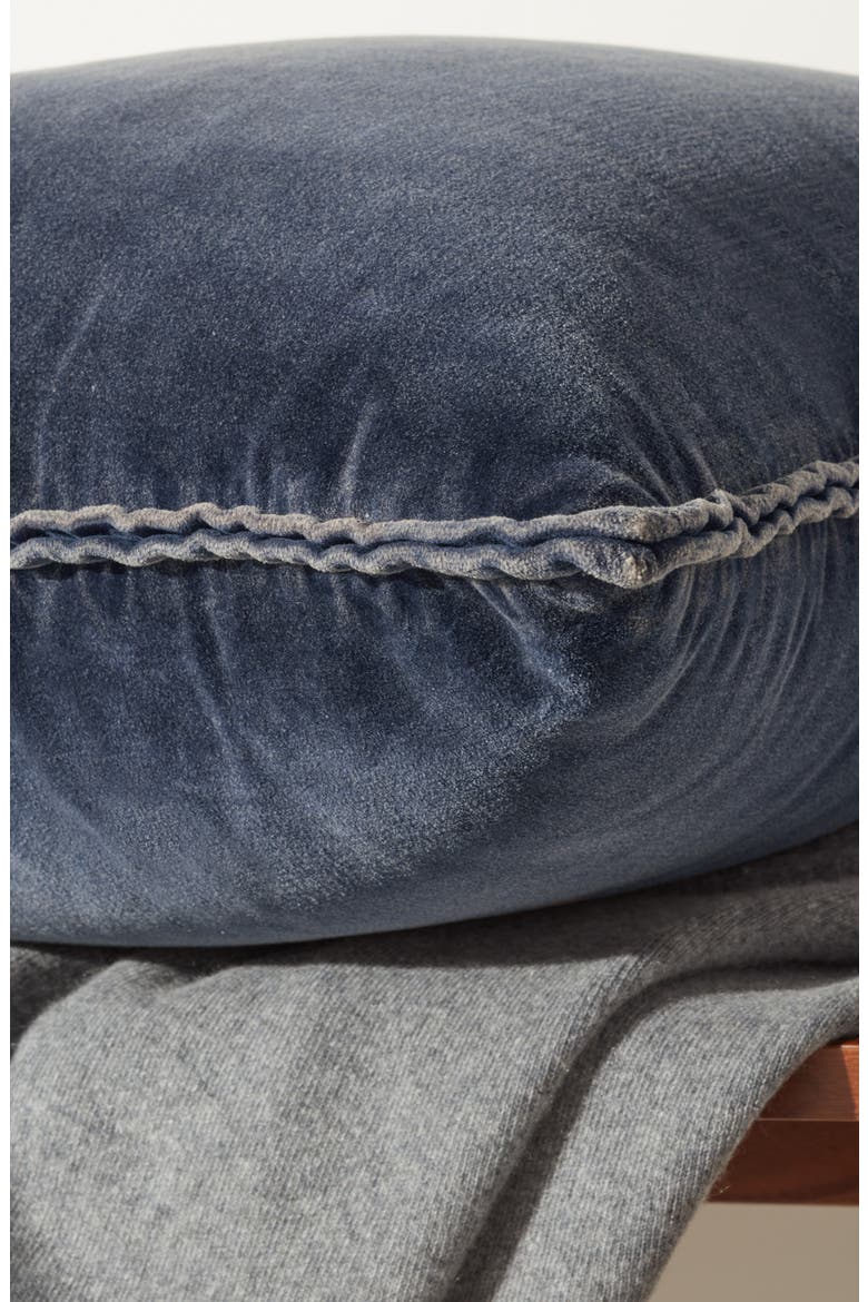 Velveteen Accent Pillow, Alternate, color, BLUE VINTAGE