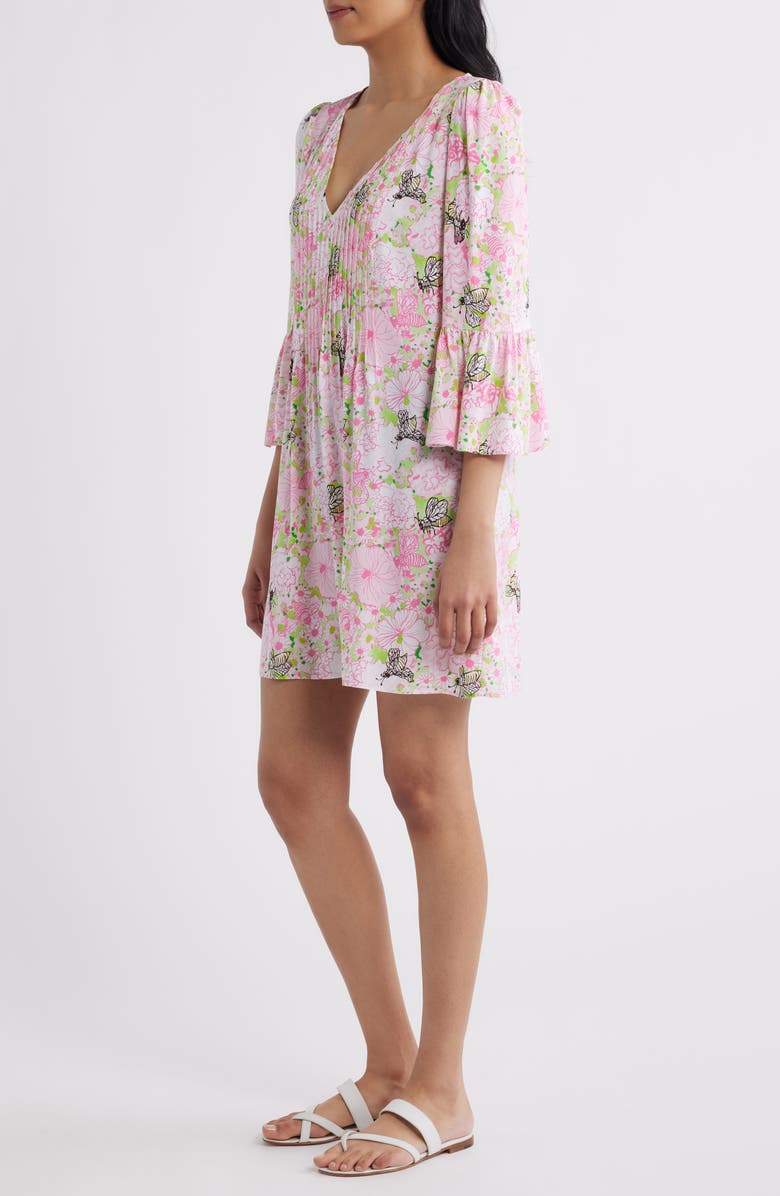 Lilly Pulitzer<sup>®</sup> Danika Floral Print Tunic Dress, Alternate, color, Pistachio Macaron Bees Knees