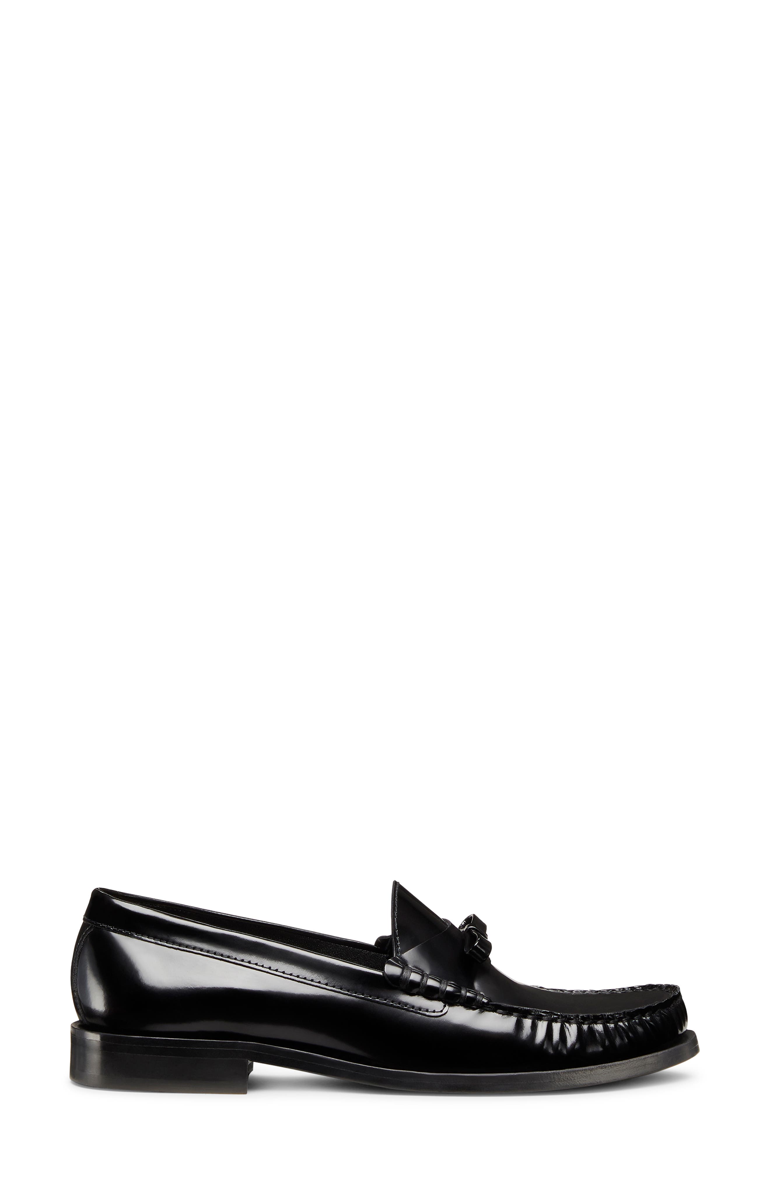 Stuart Weitzman Lottie Bow Loafer, Alternate, color, Black