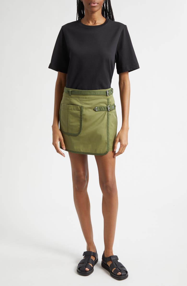 Derek Lam 10 Crosby Houston Skort, Alternate, color, Army Green