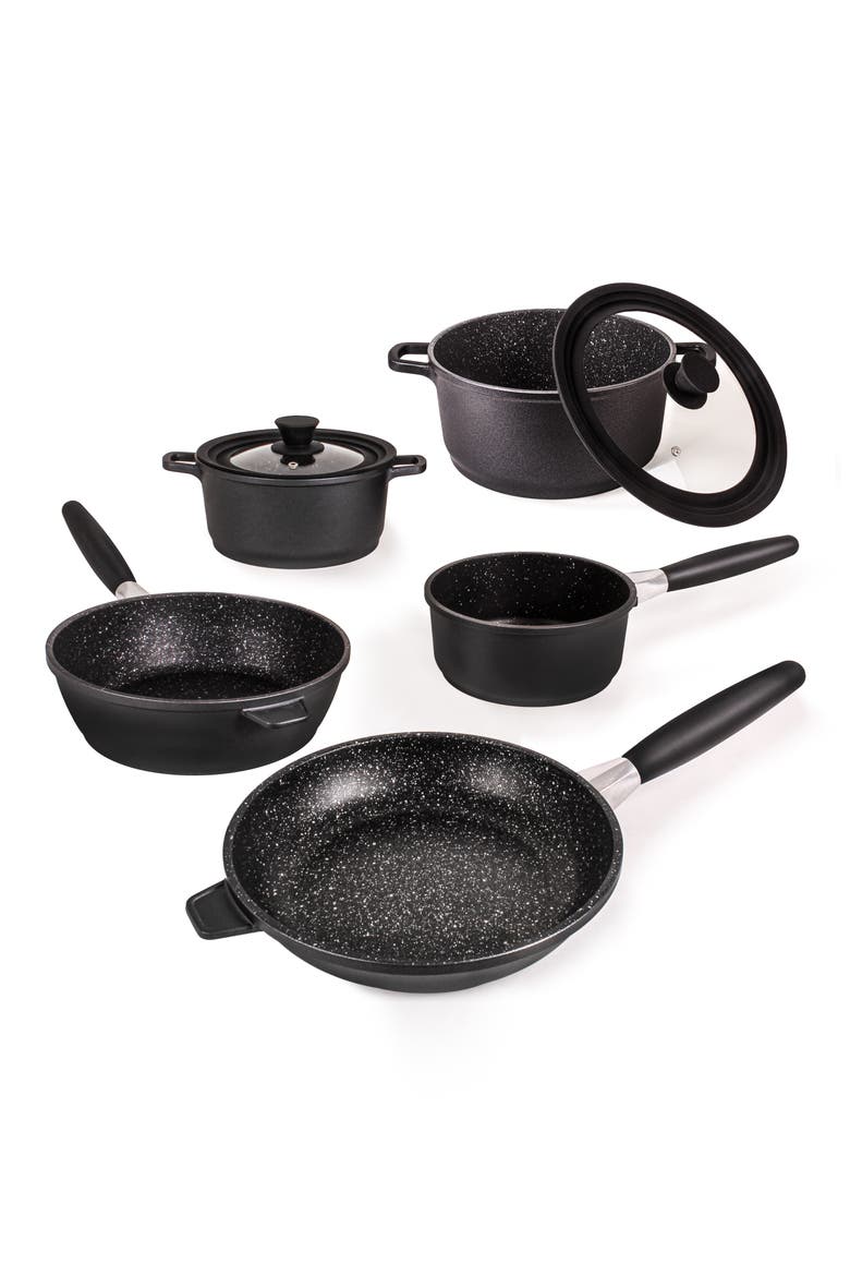 Eurocast 7-Piece Cookware Set, Main, color, BLACK