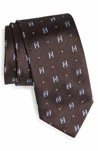 BOSS Geometric Jacquard Silk Tie