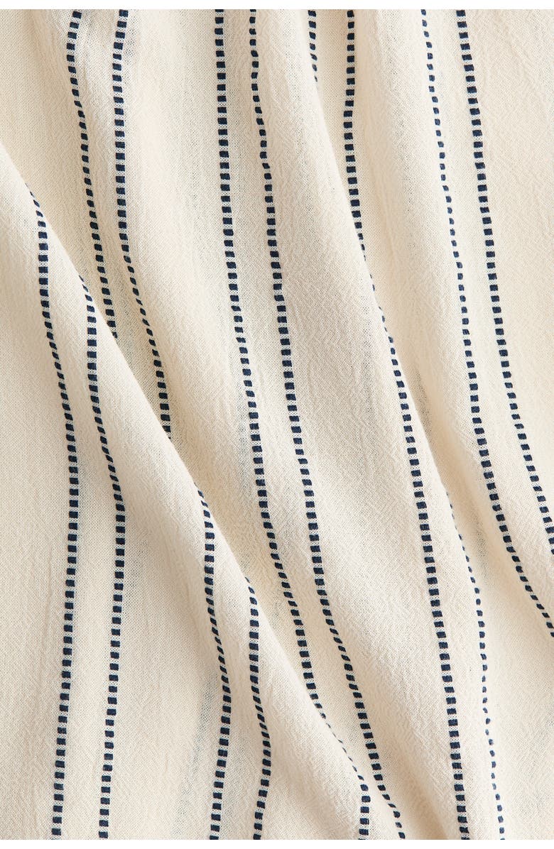 H&M Oversized Tie-strap Top, Alternate, color, Light Beige/Striped