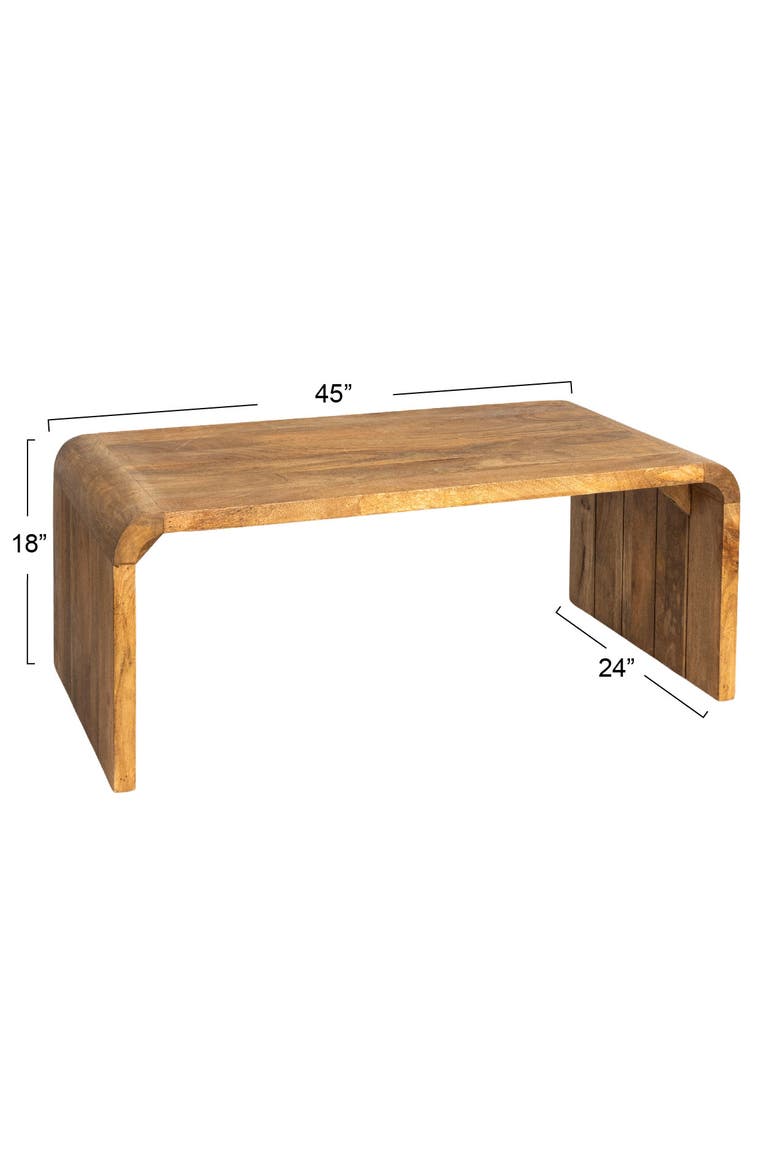 Waterfall Edge Coffee Table, Alternate, color, Natural
