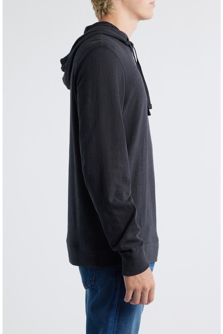 Slub Cotton Hoodie, Alternate, color, RIDGE BLACK