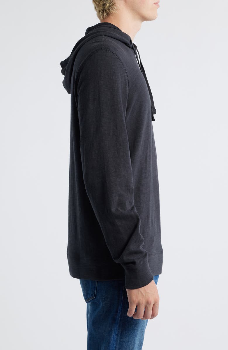 Faherty Slub Cotton Hoodie, Alternate, color, Ridge Black