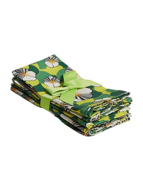 Large Napkins Set Of 6 (45X45) Ninfea Green