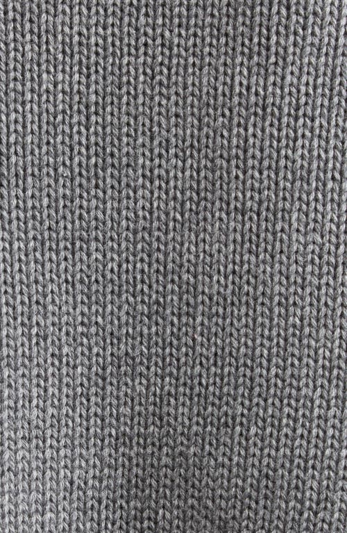 Area Distressed Crystal Organic Cotton & Cashmere Crewneck Sweater In Gray