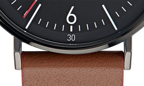 Ted Baker Phylipa Gents Leather Strap Watch, 41mm In Brown