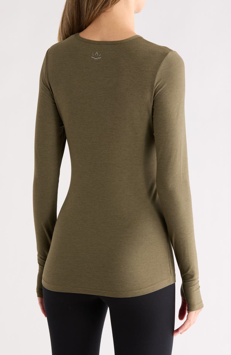 Beyond Yoga Classic Crewneck Pullover, Alternate, color, Beyond Olive Heather