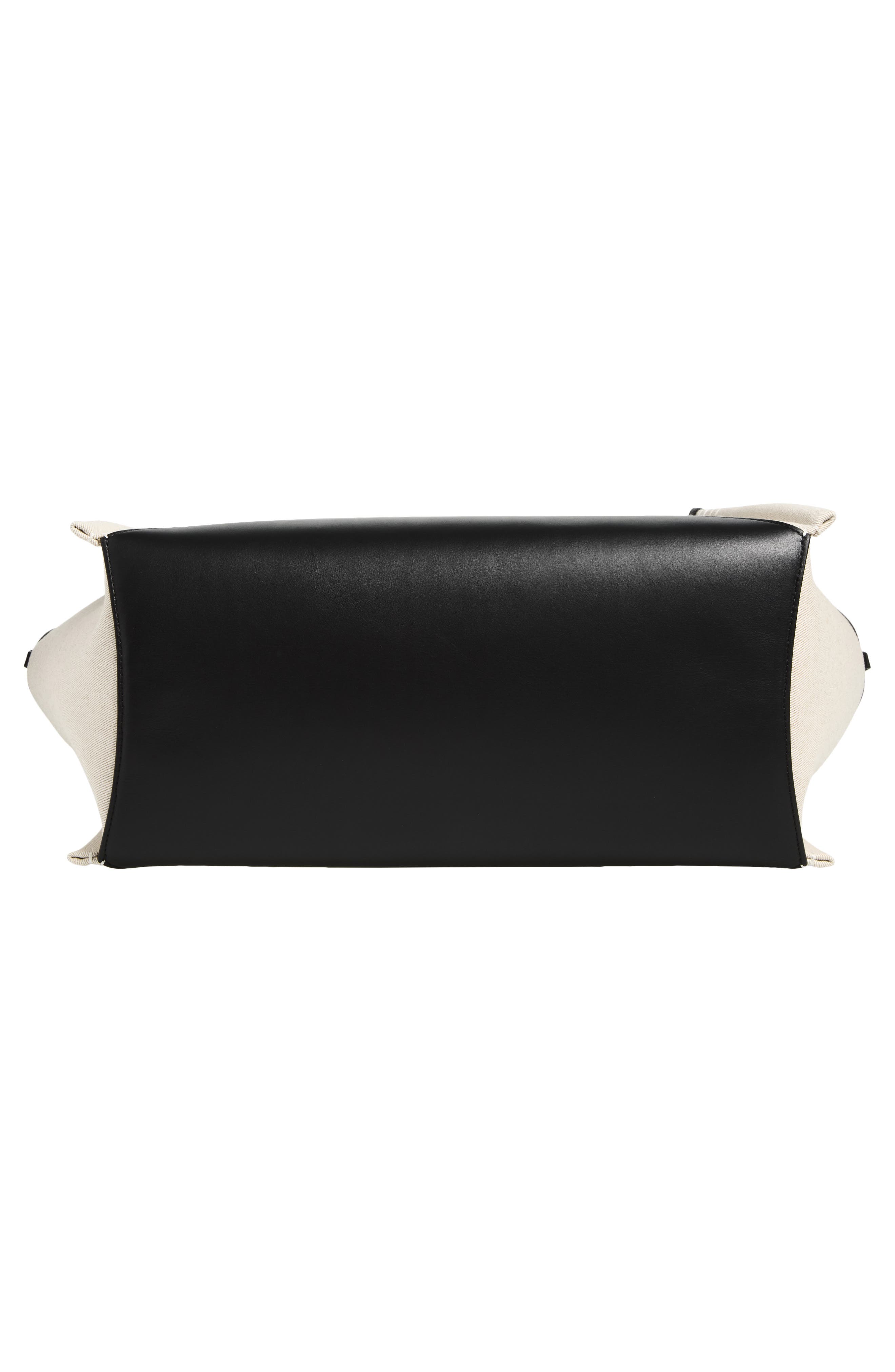 Loafer Cabas Leather Trim Tote, Alternate, color, NATURAL/ BLACK 157