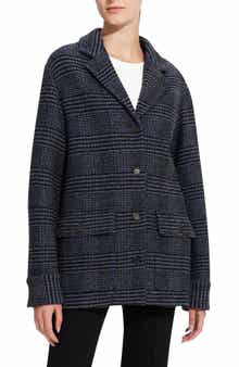 Plaid Stretch Wool & Cotton Shirt Jacket