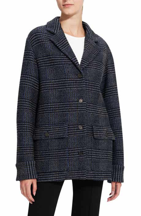 Plaid Stretch Wool & Cotton Shirt Jacket