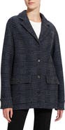 Theory Plaid Stretch Wool & Cotton Shirt Jacket