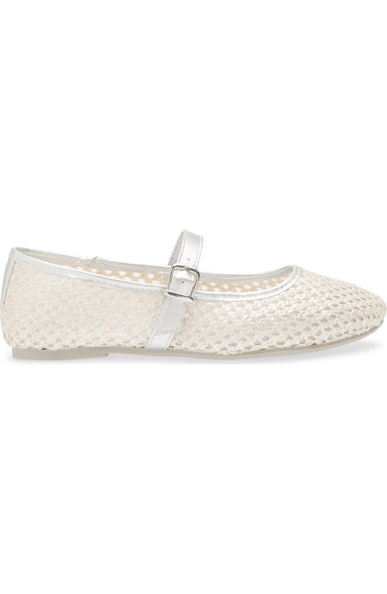 Tahari Open Weave Mary Jane Flat, Alternate, color, Silver